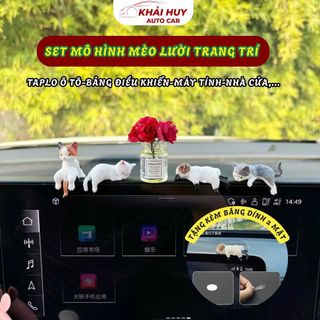 SET MÔ HÌNH MÈO LƯỜI DVD GIÚP GIẢM CĂNG THẲNG, MỆT MỎI- TRANG TRÍ Ô TÔ, GƯƠNG CHIẾU HẬU, CẦN SỐ, NHÀ CỬA,...