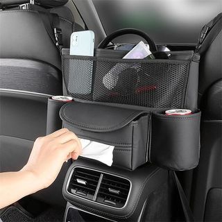 Túi đựng đồ ở giữa 2 ghế ô tô chất liệu bằng da cao cấp chứa đựng khăn giấy,chai nước điện thoại,túi sách tiện  lợi.... Nội Thất