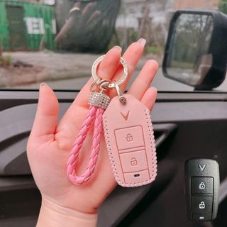 Bao Da bò Chìa Khóa Vinfast VF3 ,Ốp Khóa Xe Điện Vinfast VF3 Bọc Chìa Khóa Vinfast Vf3 Bảo Vệ Chìa Khóa