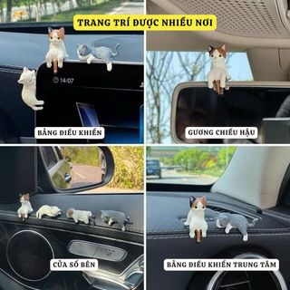 SET MÔ HÌNH MÈO LƯỜI DVD GIÚP GIẢM CĂNG THẲNG, MỆT MỎI- TRANG TRÍ Ô TÔ, GƯƠNG CHIẾU HẬU, CẦN SỐ, NHÀ CỬA,...