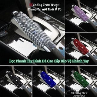 Bọc Phanh Tay Đính Đá Cao Cấp Bảo Vệ Phanh Tay - Chống Trơn Trượt-Trang Trí nội Thất Ô Tô