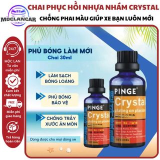 Dung Dịch Crystal Phục Hồi Nhựa Nhám Làm Mới Xe Tăng Độ Bóng, Hạn Chế Bám Bẩn, Dung Tích 30ml
