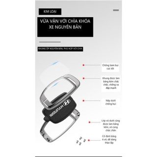 Ốp Chìa Khóa Accent, Creta, Kona, Venue, Stargazer, Palisade, Grand i10, Tucson, Elantra - Vỏ Chìa Khóa Hyundai Cao Cấp