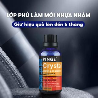 Dung Dịch Crystal Phục Hồi Nhựa Nhám Làm Mới Xe Tăng Độ Bóng, Hạn Chế Bám Bẩn, Dung Tích 30ml
