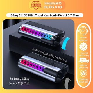 Bảng Ghi Số Điện Thoại Kim Loại Sử Dụng Năng Lượng Mặt Trời ,Đèn LED 7 Màu