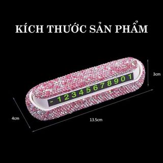 Bảng Ghi Số Điện Thoại Đính Đá Sang Trọng Để Taplo Ô Tô - Xe Hơi- Ôtofunmoclan