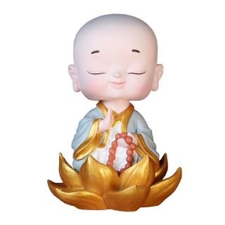 Tượng sư Thấy Và 4 Chú Tiểu Ngồi  Đài Hoa Sen-2 mang lại an nhiên thanh tịnh