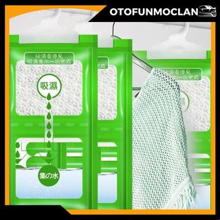 Túi Hút Ẩm, Gói Hút Ẩm Tủ Quần Áo, Tủ Giày 2 Ngăn Chống Ẩm Chống Mốc Có Móc Treo Đa Năng
