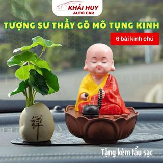 Tượng Phật Chú Tiểu Gõ Mõ Tụng Kinh Có 6 Bài Nhạc, Phật Thích Ca, Phật Như Lai, Phật Di Lặc