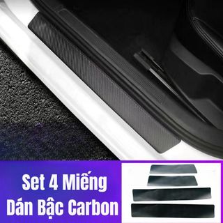 [Bản 10cm] Sét 8 Miếng Bậc Cửa Vân Carbon Chống Trầy Xước Bậc Cho Xe 7 Chỗ Và Bán Tải