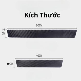 [Bản 10cm] Sét 8 Miếng Bậc Cửa Vân Carbon Chống Trầy Xước Bậc Cho Xe 7 Chỗ Và Bán Tải