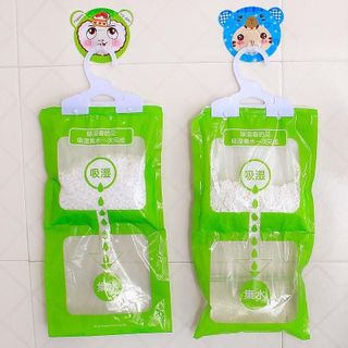 Túi Hút Ẩm, Gói Hút Ẩm Tủ Quần Áo, Tủ Giày 2 Ngăn Chống Ẩm Chống Mốc Có Móc Treo Đa Năng