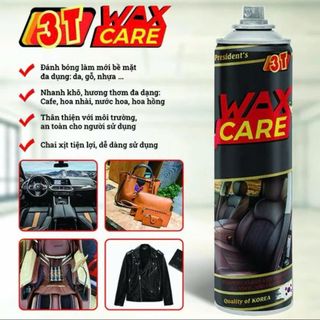 Chai Xịt Dưỡng Bóng Nội Thất Xe WAX CARE - Tăng Độ Bền, Kéo Dài Tuổi Thọ Cho Ghế Da Oto khaihuyauto
