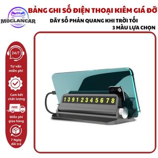 Bảng Ghi Số Điện Thoại Kiêm Giá Đỡ Điện Thoại Gắn Taplo Ô Tô Dãy Số Phản Quang - Mộc Lan Car
