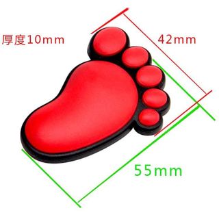 Miếng cao su dán 4 màu chống xước ô tô hình bước chân giúp bảo vệ thân xe,gương khỏi va chạm xước Nhãn Dán Decal Tem