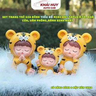 Gia Đình Tiểu Hổ – Phụ Kiện Trang Trí Taplo Ô Tô, Decor Xe Thêm Cute & Nhí Nhảnh Dễ Thương