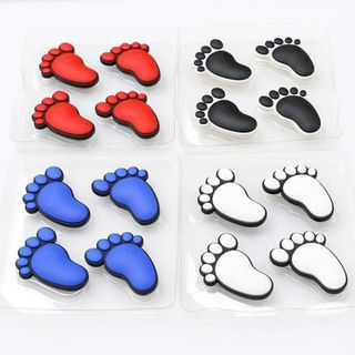 Miếng cao su dán 4 màu chống xước ô tô hình bước chân giúp bảo vệ thân xe,gương khỏi va chạm xước Nhãn Dán Decal Tem