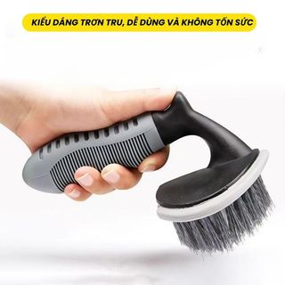Bàn Chải Cọ Lốp Xe, Chổi Cọ Rửa Bánh Xe Ô Tô Xe Máy Chổi Làm Sạch Lốp Hiệu Quả Cán Chắc Sợi Cước Bền