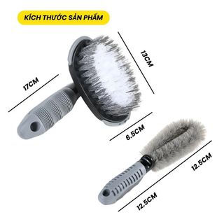 Bàn Chải Cọ Lốp Xe, Chổi Cọ Rửa Bánh Xe Ô Tô Xe Máy Chổi Làm Sạch Lốp Hiệu Quả Cán Chắc Sợi Cước Bền