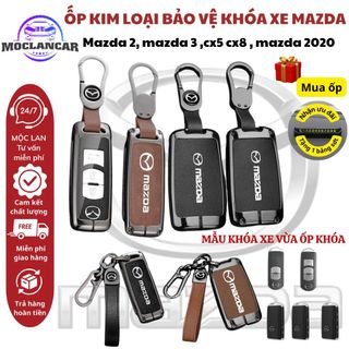 Ốp Chìa Khoá Hợp Kim MAZDA CX5, Mazda 2 CX30, CX8, Mazda 3 Loại 2 Nút 3 Nút Sườn Bọc Chìa Khoá Mazda