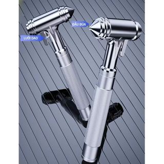 Búa Thoát Hiểm Cán Thép Không Gỉ Trên Ô Tô - Búa Bạc Phá Kính Xe Hơi Hàng Cao Cấp - Otofunmoclan