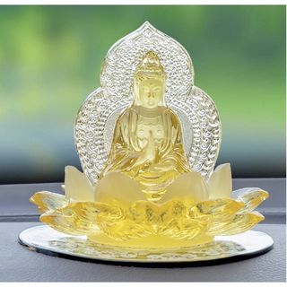 ( Nhiều mẫu ) Phật Di Lặc Lưu Ly Phong Thủy, Tượng Quan Âm Lưu Ly Trang Trí Taplo Xe Hơi- Moclancar