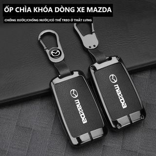 Ốp Chìa Khoá Hợp Kim MAZDA CX5, Mazda 2 CX30, CX8, Mazda 3 Loại 2 Nút 3 Nút Sườn Bọc Chìa Khoá Mazda