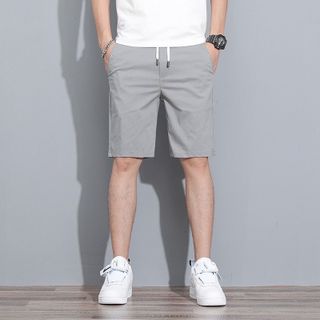 Quần Short Trơn Kaki Co Giãn
