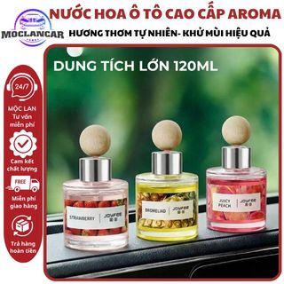Nước Hoa Ô Tô Cao Cấp AROMA Nước Hoa Khuếch Tán Xe Hơi, Thiết Kế Sang Trọng Dung Tích 120ML