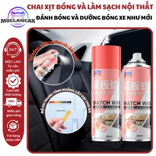 Chai Xịt Dưỡng Bóng Nội Thất Ô Tô WATCH WAX 500ml Nhập Khẩu, Đánh Bóng Và Dưỡng-Mincar Bóng Da