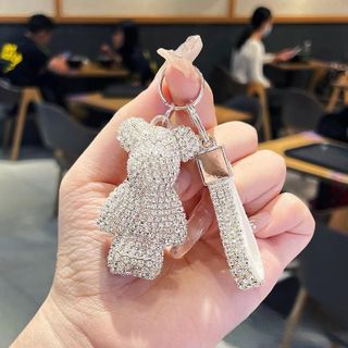 Móc Khóa Gấu Bearbrick Đính Đá Cao Cấp Treo Túi Sách, Treo Chìa Khóa Ô Tô, Quà Tặng Ý Nghĩa Móc Khoá Women