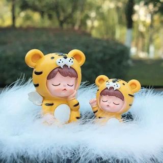 Gia Đình Tiểu Hổ – Phụ Kiện Trang Trí Taplo Ô Tô, Decor Xe Thêm Cute & Nhí Nhảnh Dễ Thương