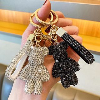 Móc Khóa Gấu Bearbrick Đính Đá Cao Cấp Treo Túi Sách, Treo Chìa Khóa Ô Tô, Quà Tặng Ý Nghĩa Móc Khoá Women