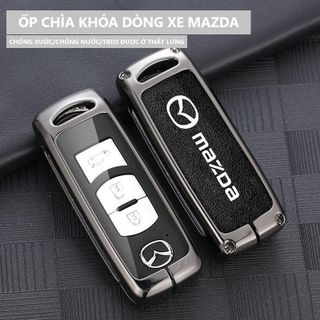 Ốp Chìa Khoá Hợp Kim MAZDA CX5, Mazda 2 CX30, CX8, Mazda 3 Loại 2 Nút 3 Nút Sườn Bọc Chìa Khoá Mazda