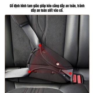 Đệm Bảo Vệ Dây An Toàn Cho Bé Trên Ô Tô – Chống Cọ Xát Cổ, Vai – Mềm Mại, Dễ Lắp, Hình Dễ Thương