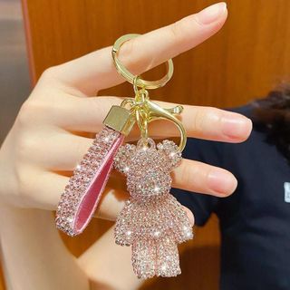 Móc Khóa Gấu Bearbrick Đính Đá Cao Cấp Treo Túi Sách, Treo Chìa Khóa Ô Tô, Quà Tặng Ý Nghĩa Móc Khoá Women