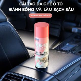 Chai Xịt Dưỡng Bóng Nội Thất Ô Tô WATCH WAX 500ml Nhập Khẩu, Đánh Bóng Và Dưỡng-Mincar Bóng Da