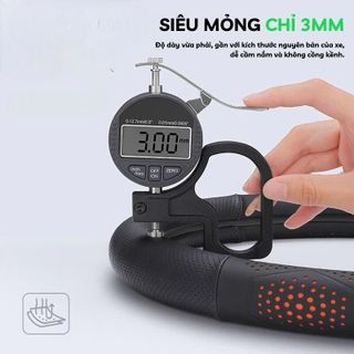 Bọc Vô Lăng Ô Tô 3D Da Nappa D Cut Size 38cm Cho MG Elantra Kia Seltos Suzuki XL7 Màu Đen Trắng Xanh Đỏ Cam Mềm Mịn Thoáng Khí Chống Trơn Trượt