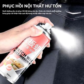 Chai Xịt Dưỡng Bóng Nội Thất Ô Tô WATCH WAX 500ml Nhập Khẩu, Đánh Bóng Và Dưỡng-Mincar Bóng Da
