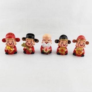 Bộ 5 Tượng Thần Tài, Phúc, Lộc, Thọ, Tài, Hỷ Otofunmocloan Deccor trang trí nhà cửa - Đồng Decor Decor Phòng