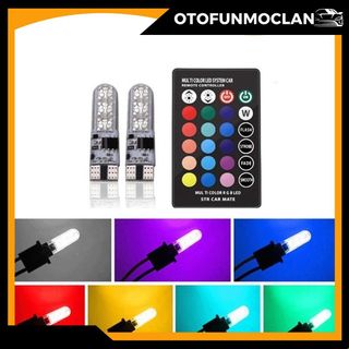 Đèn led demi xi nhan sương mù cho xe máy bộ 2 bóng có điều khiển chế độ Silicon Đèn