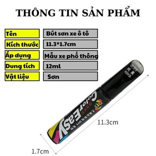 ( 37 Màu ) Bút xoá COLOR EASY vết trầy xước,che mờ vết xước sơn xe xóa trầy sơn ô tô xe máy hiệu quả