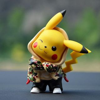 Set Mô Hình Pikachu Kèm Nước Hoa Máy Bay Catpai Năng Lượng Mặt Trời Trang Trí Taplo