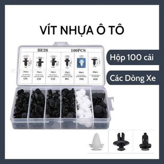SET 100 Vít Nhựa Ô Tô Chống Rỉ Sét , Chốt Nở Nhựa Tháo Lắp Bảo Dưỡng Dễ Dàng Có Khả Năng Chống Lại Sự Oxy Hóa