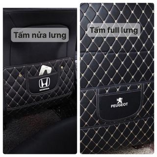 Tấm chắn lưng ghế chống trầy bẩn vào lưng ghế kiêm đựng điện thoại, dễ dàng vệ sinh bằng da siêu bền khaihuyauto