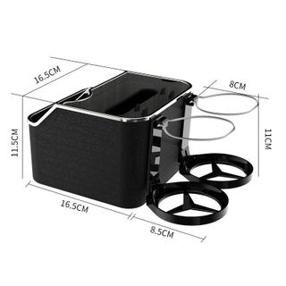 (4in1) Khay Để Đồ Trên Bệ Tỳ Tay Ô Tô Tiện Lợi - Khay Đựng Cốc, Chai Nước Uống Đa Năng