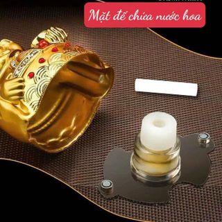 Tượng Thần Tài Mạ Vàng Đính Đá Có Nước Hoa Trang Trí Taplo Ô Tô, Nhà Cửa - Làm Quà Tặng
