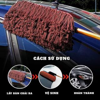 Chổi Lau Xe Hơi Thu Gọn Đa Năng –Thu Gọn Linh Hoạt, Lau Sạch Mọi Góc, Bền Bỉ, Dễ Dàng Sử Dụng