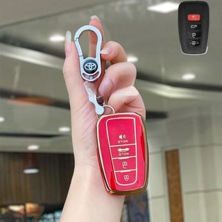 Ốp Chìa Khóa TPU Toyota Camry 4 Nút 2021-2022-2023 , Bọc Chìa Khóa Xe Hơi Thông Minh Chống Trầy Xước Xe Silicon Móc Khoá Móc Khóa