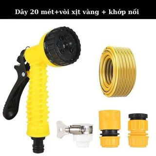 Vòi Xịt Tăng Áp Rửa Xe Tưới Cây Áp Lực Cao - Bộ Vòi 7 Chế Độ Xịt Khác Nhau Có Thể Điều Chỉnh Áp Lực Nước